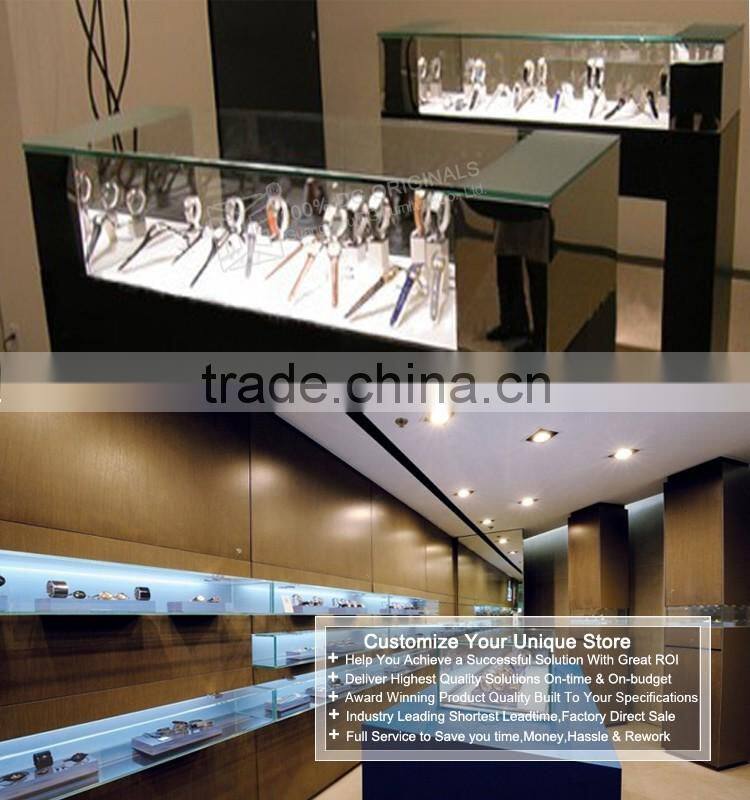 Free shop interior design watch display cabinet