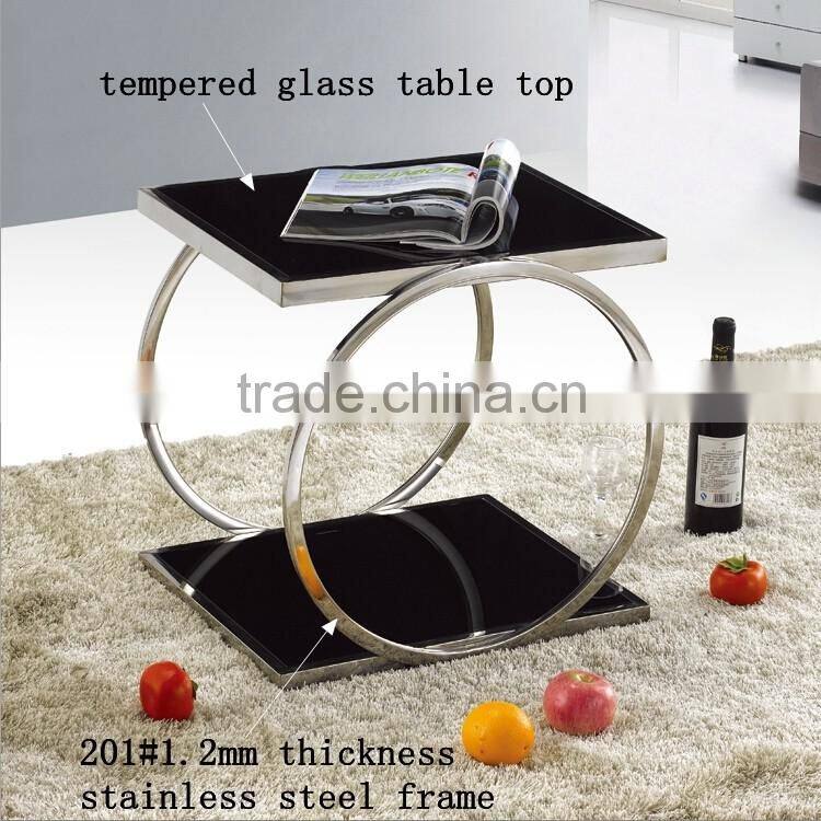 Foshan shunde modern tempered glass mermaid coffee table for living room