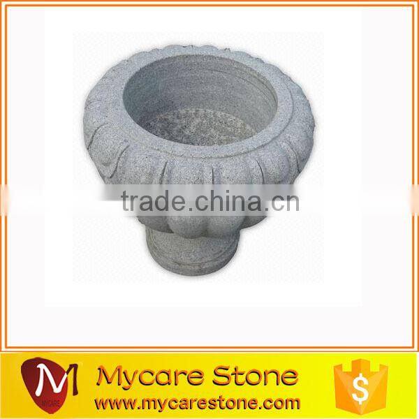 Chinese stone garden decoration pot, stone flower planters