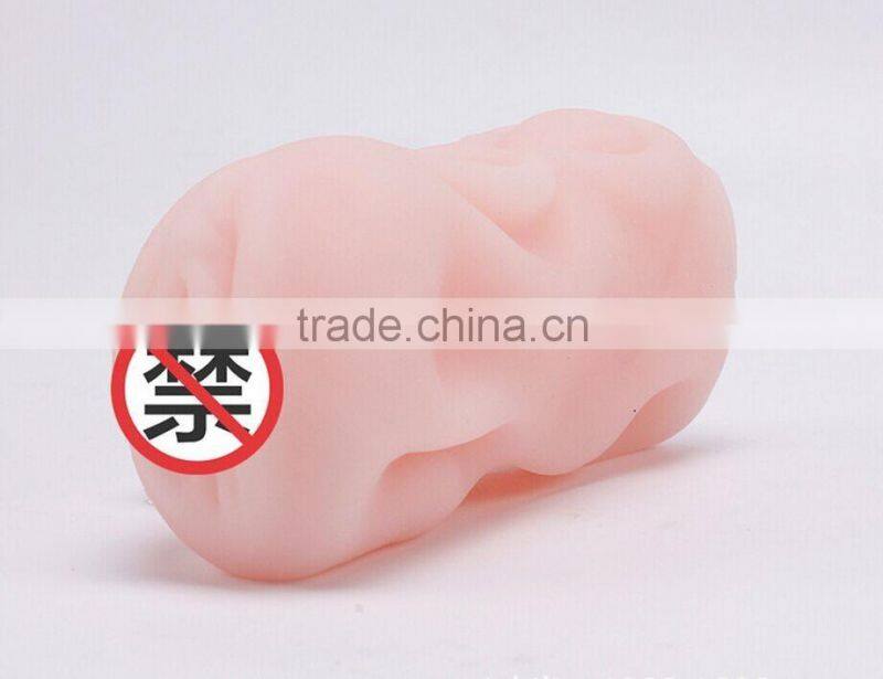 Virgin high simulation artificial silicone plastic sex toy rubber pussy for men
