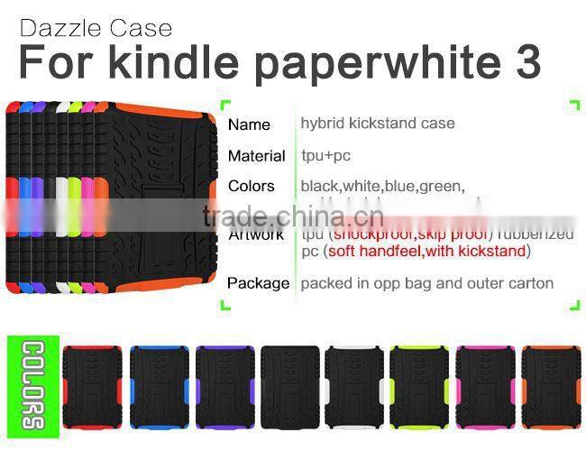 Bulk buy from china Heavy Duty Shockproof PC+TPU Cover for amazon kindle paperwhite 2 case made in china