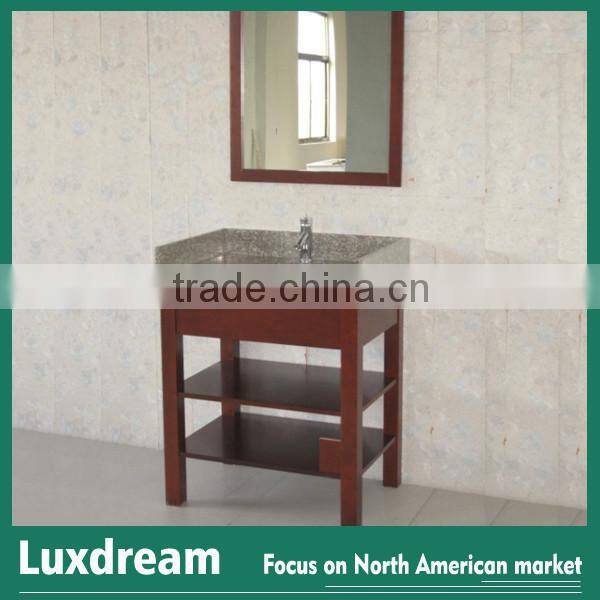 customized maple solid wood hotel bathroom vanity