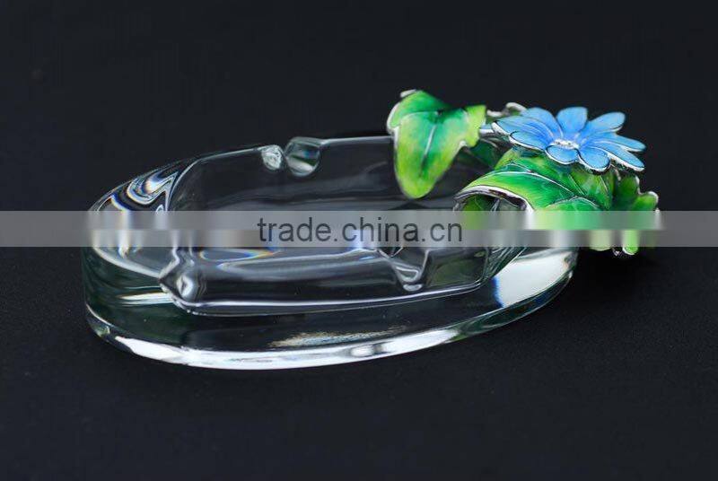 pewter metal apewter design ashtray/mental ashtray crystal glass ashtray table display home decoration