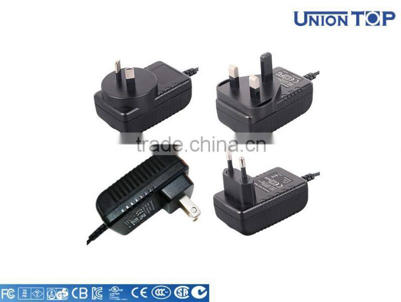 CE/FCC/LVD/RoHs approvals plug in ac/dc power adapter 5v 1.2a