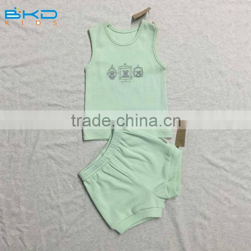 BKD green 0-24M baby boy tank top