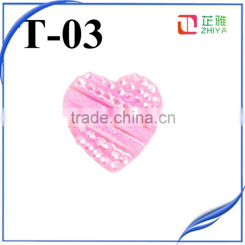 Most Popular Products for 2016 colorful Rhinestone Heart Charms Wholesale Druzy Beads for Jewelry