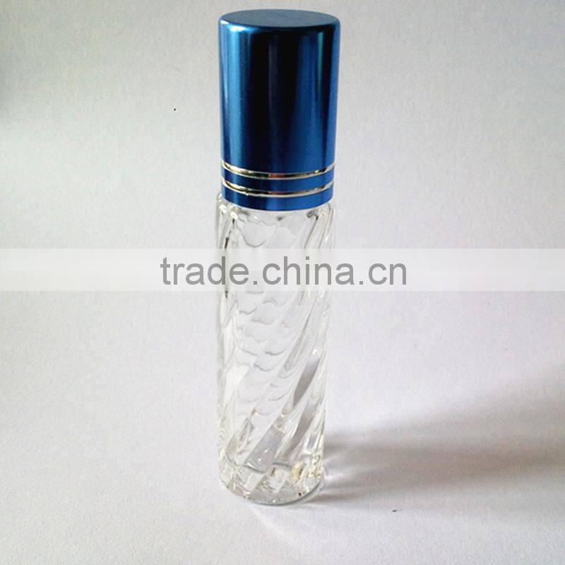 China glass packaging 10ml blue roll on glass bottle