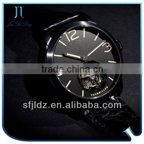 China online shopping vogue watch high quality leather automatic mechanical watch