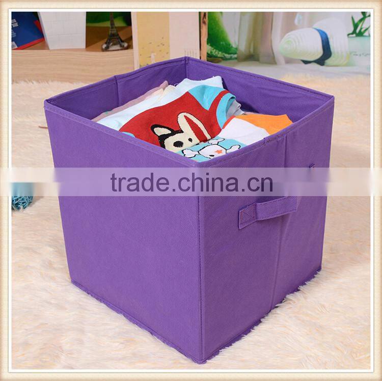 Non woven fabric foldable closet storage box without lid