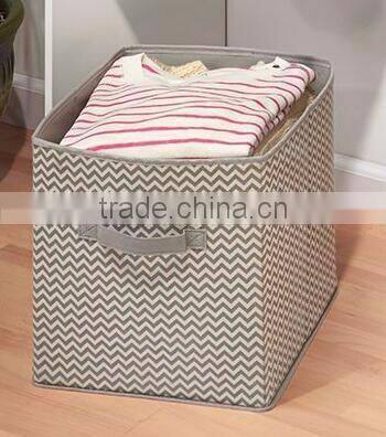 Collapsible fabric storage box, polyester storage box toy organizer with printing