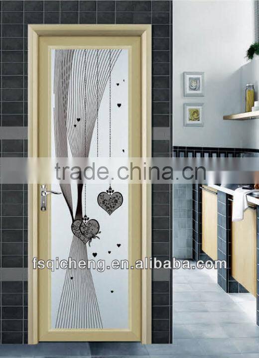 Double-layer Acid Etched Glass Flat Door