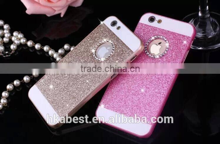 Hot Rhinestone Phone Case,Bling Logo Window Luxury Cover for iPhone 6 / 6S 4.7", for iphone6 Shinning back cover Sparkling case