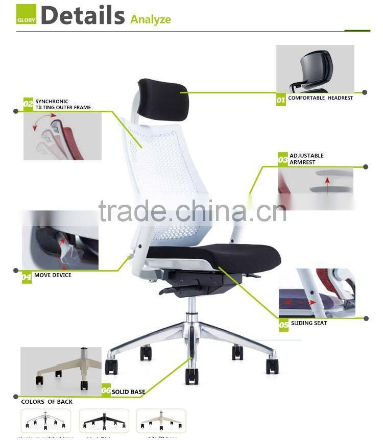 2016 Guangdong suplier high standard classic head support computer task chair