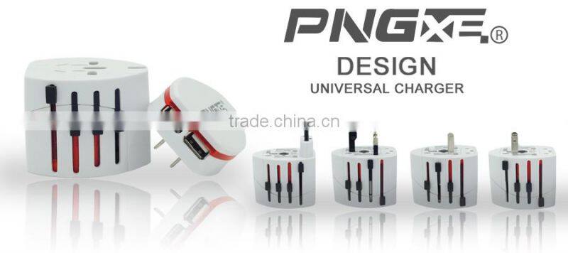 white color Universal World Wide Travel Charger Adapter Plug