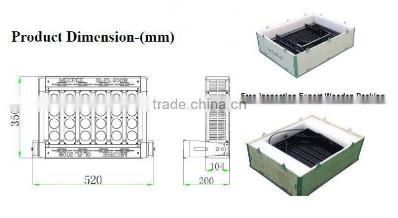 DLC CE Aluminium LED Light 500W LED Flood LIght
