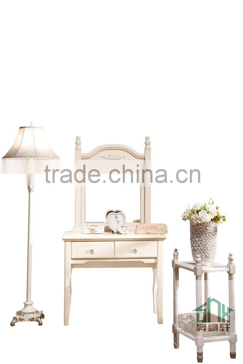 SHX Chinese White Wood Dressing Table HA-B# Wall Mounted Dressing Table Fancy Makeup Table