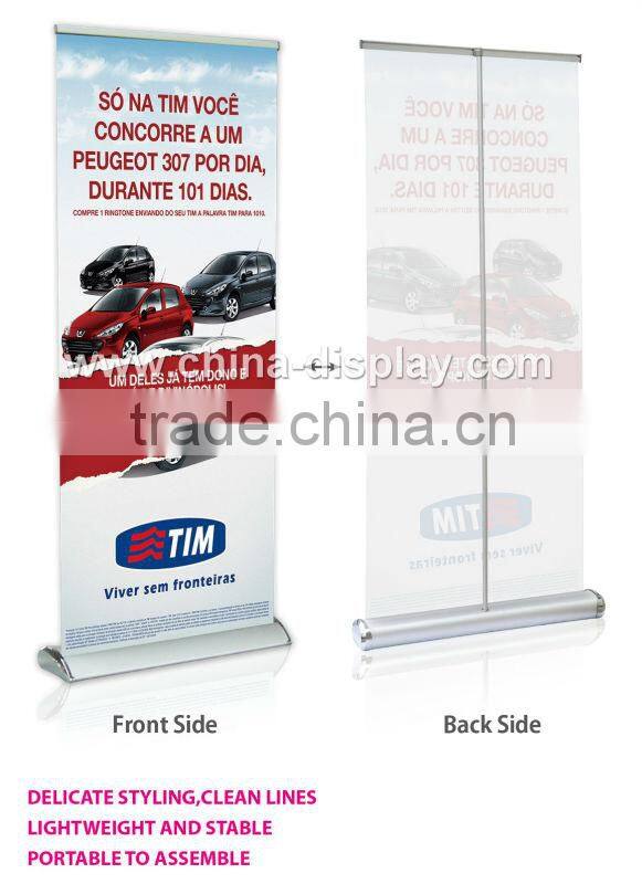 Advertising product portable pull up stand banner