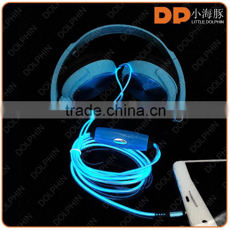 stereo sport light up earphone headphone headset with microphone for xiaomi earphone