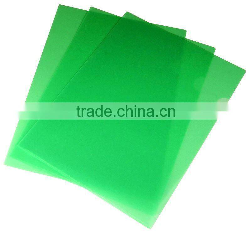 transparent plastic file folder L-shape document folder