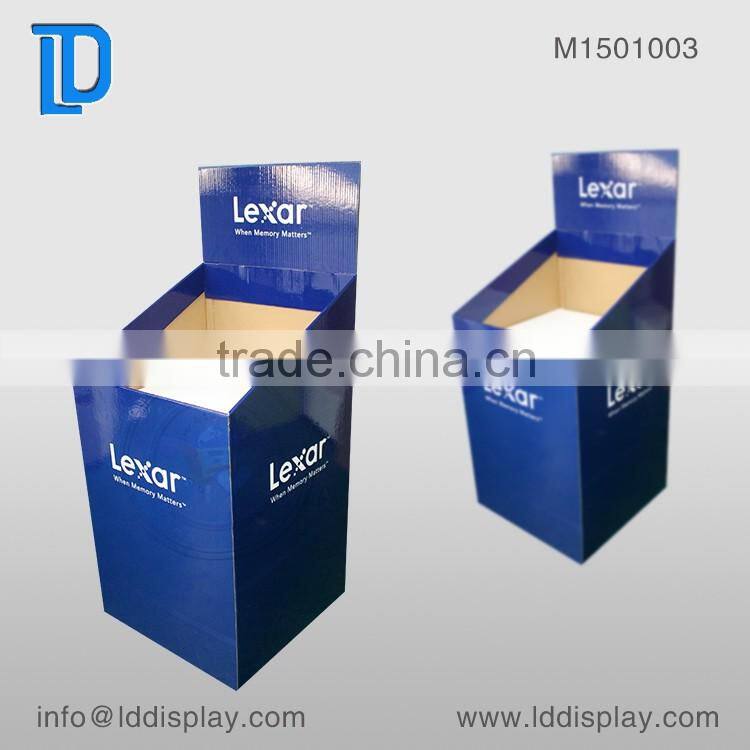 Food snack cardboard dump bin, cardboard dump bin for snack