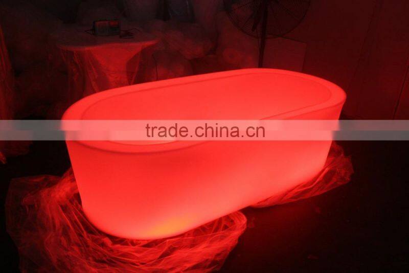 New fashion light eco-friend waterproof plastic bathtub color changing led tubs/2016 hot sale comfortable and colorful led tub