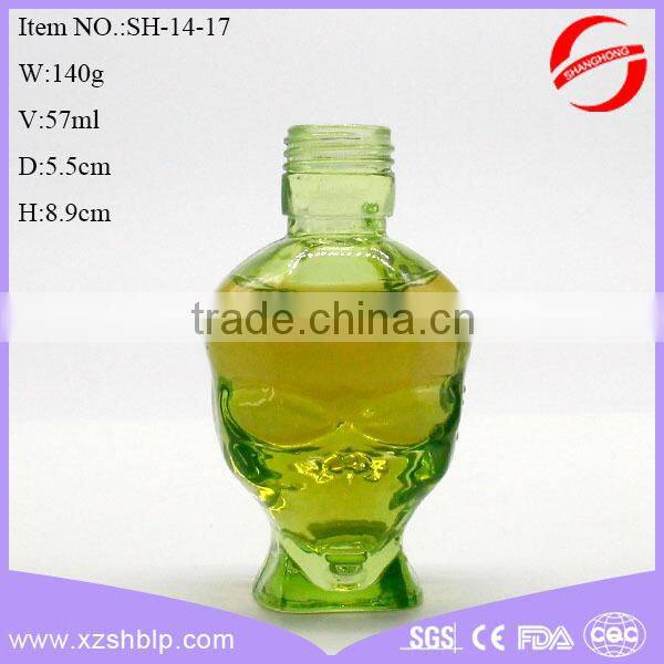 skull shape perfume glass bottle wholesale