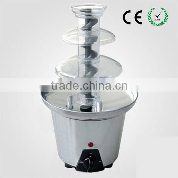 family use 3 tiers wholesale Mini chocolate fountain, china chocolate fountain stand