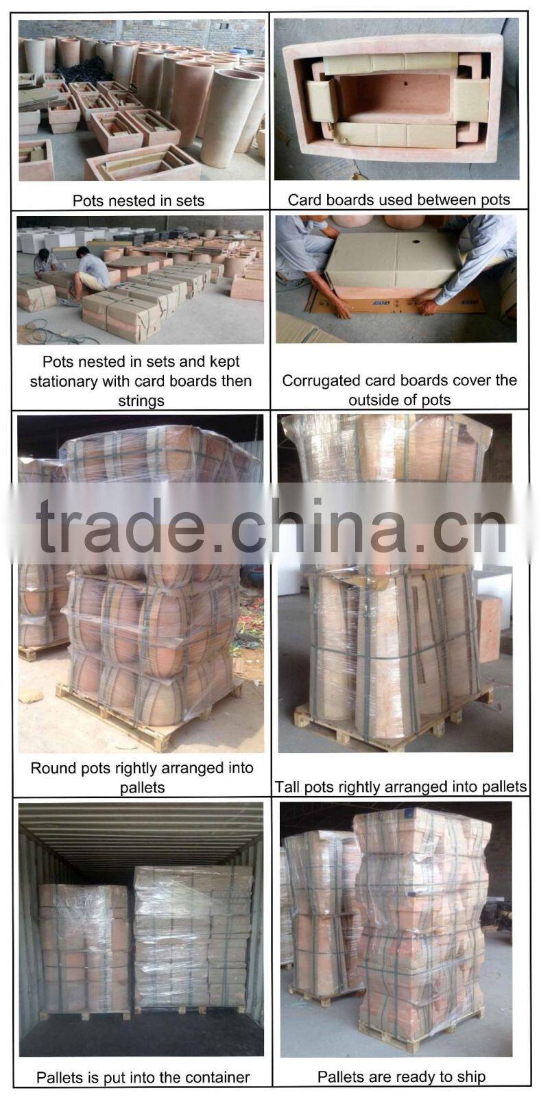 Pattern Red Clay Terracotta Flower Pot Garden Decor