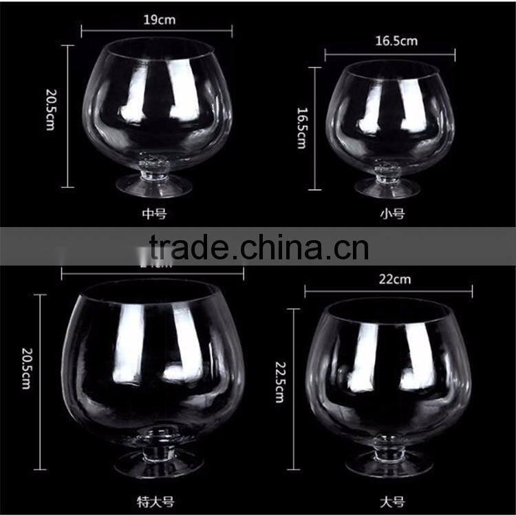 Lead free crystal material large capacity brandy glass cup use for KTV,bar or restaurant