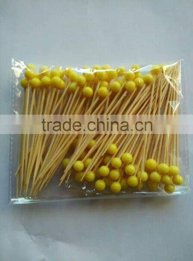 High Quality fruit pick 12cm length many color heart pettern