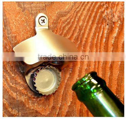 MAGNETIC BOTTLE CAP CATCHING WALL MOUNTED BOTTLE OPENER
