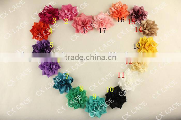 hot sell hair accessories rhinestone satin ribbon claw clip hair bow