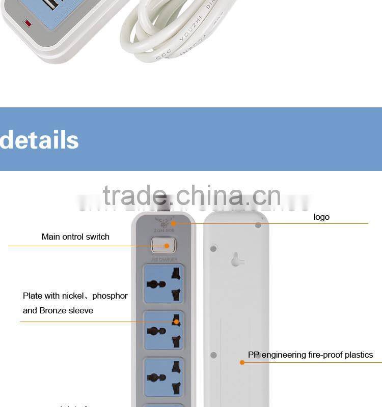2015 newest wholesale brand designed high quality dual usb UK power strip