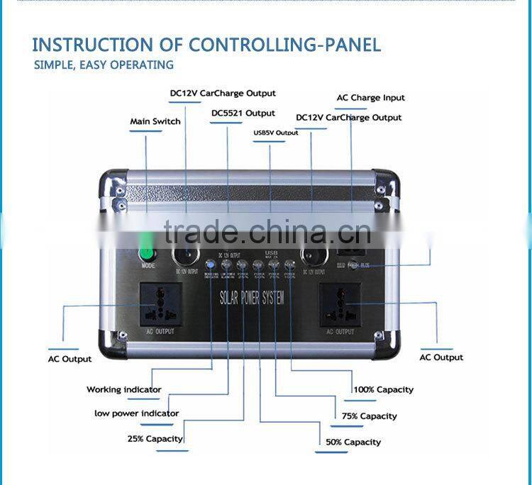 Removable portable 20W solar system solar mobile phone chargers