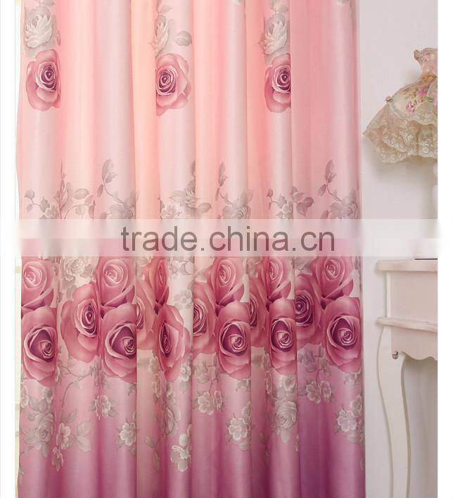 2015 hot sale printed designed No. 08 window curtains, made- up black out fabric in home or hotel