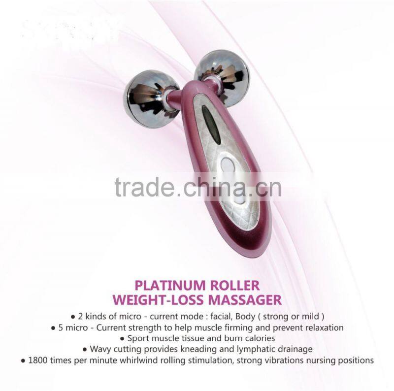 Customized 4D facial massager Slimming handheld and body slimming massage with platinum roller recharge massager machine