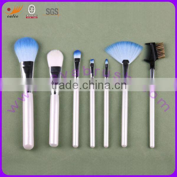 7 pieces light blue nylon hair cosmetic facial tools