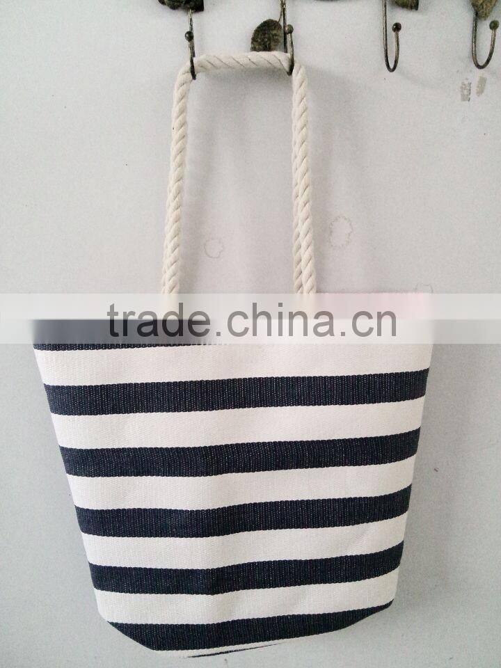 papet straw bag with stripe