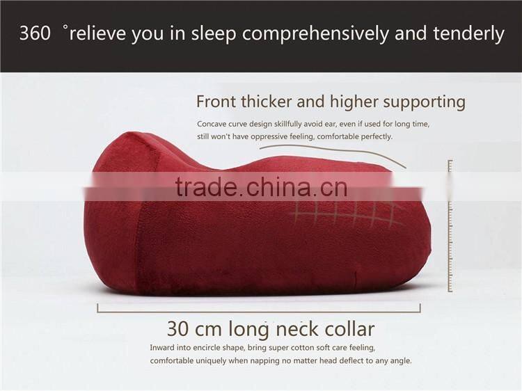 Factory direct genius design breathable memory foam travel neck pillow