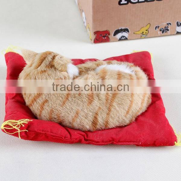 real animal cheap plush cat toys with snoring