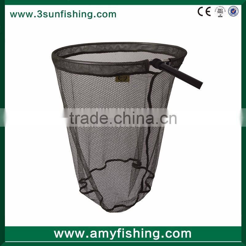salmon trout rubber coated carbon material handle 2.5m length big fishing landing net