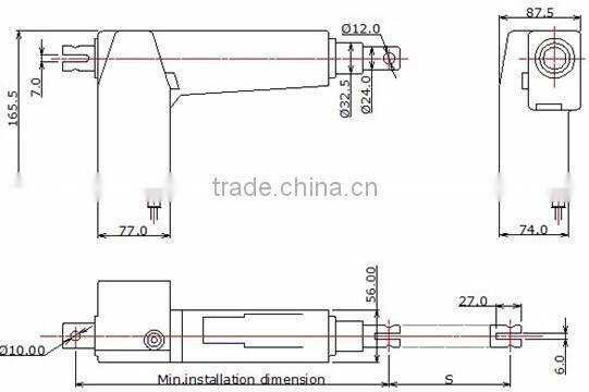 8000N linear actuator for medidcal bed