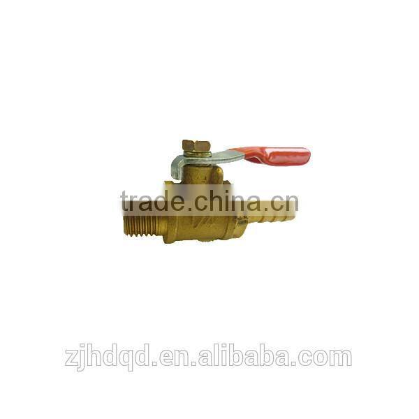1/4" 3/8" 1/2"hot sale double male thread brass ball valve