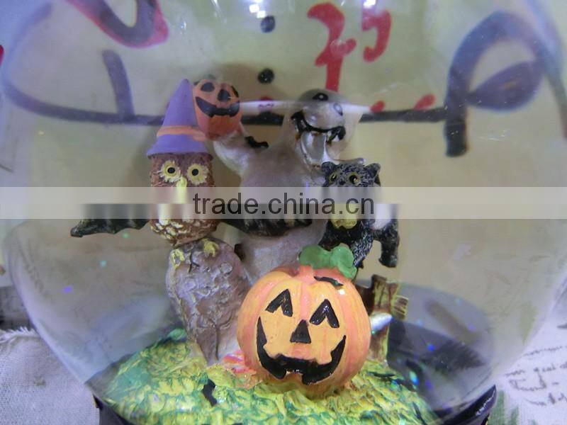 Custom Resin Wizard Hat Musical Halloween Snow Globe