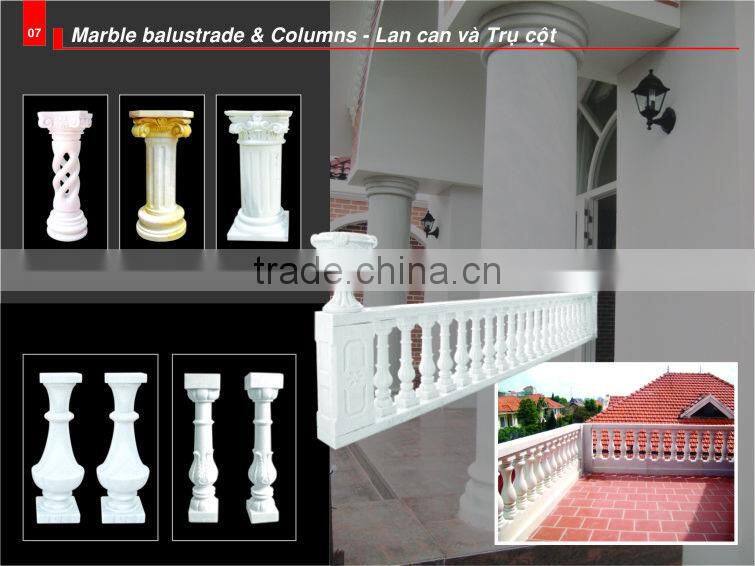 Marble baluster railing