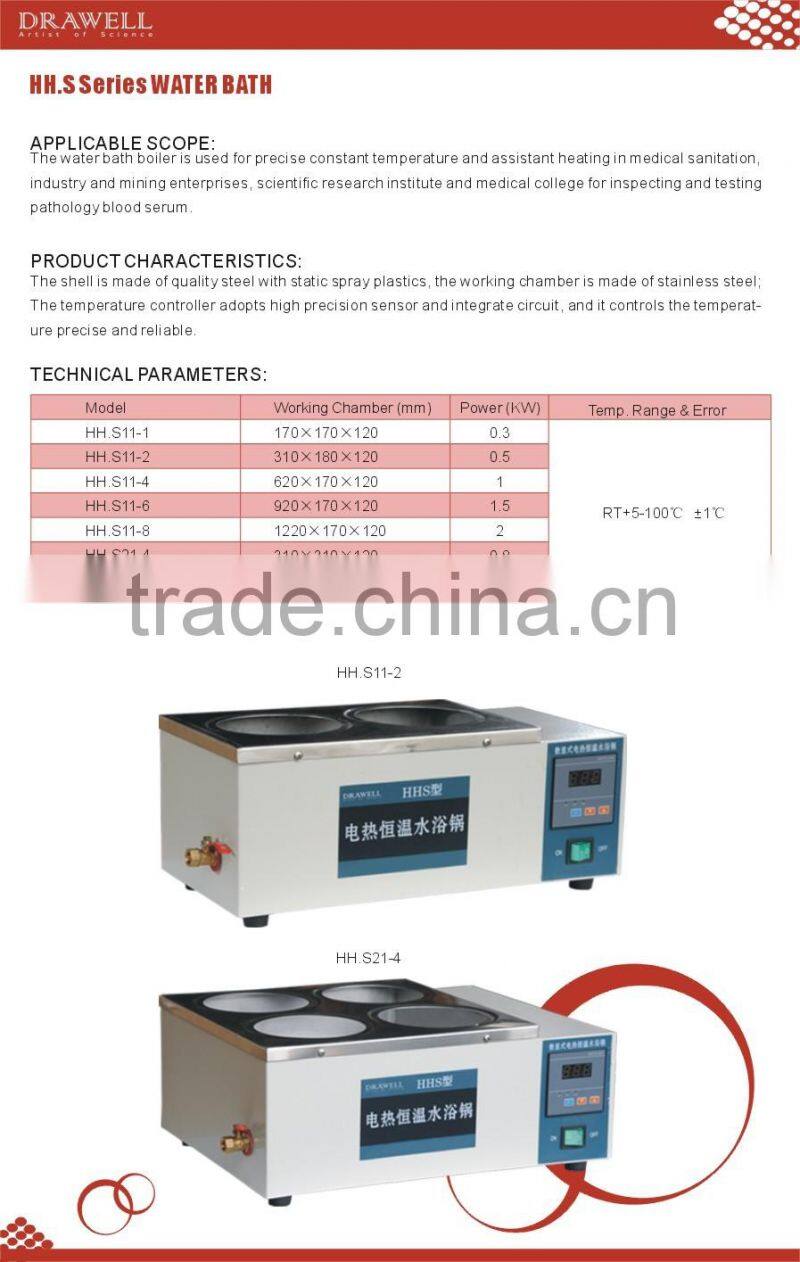 HH.S Series LAB INSTRUMENT WATER BATH PRICE,2016 NEW