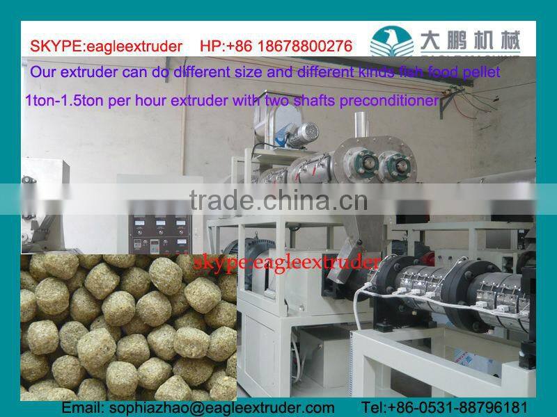 Jinan Eagle 1-5tons/h floating fish feed pellet extruding making machine