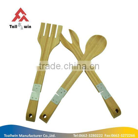 high quality bamboo multifunction kitchen tongs