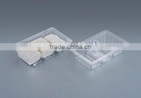 disposable PS, BOPS plastic small inner trays with 3 compartments