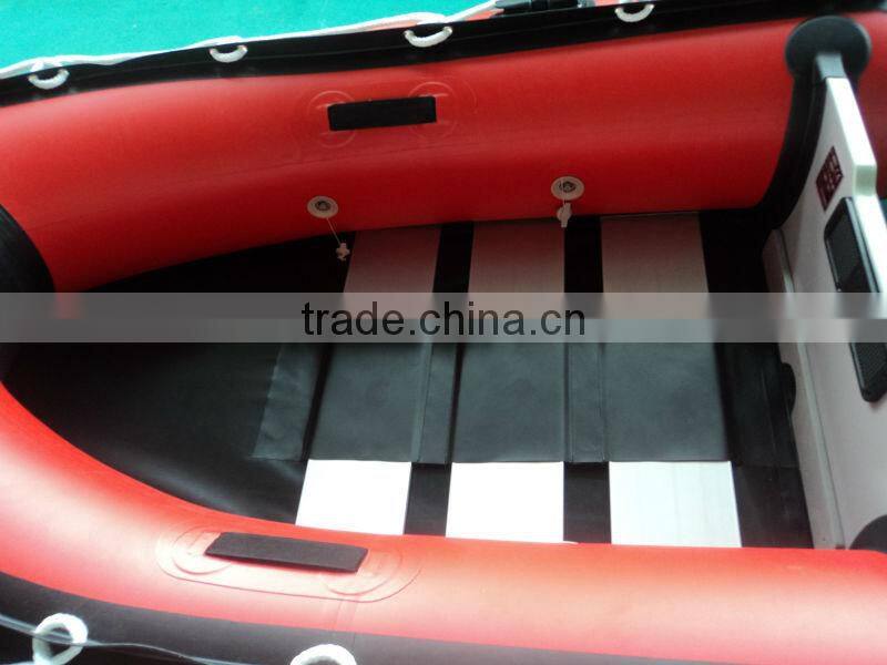 PVC material aluminium floor inflatable boat